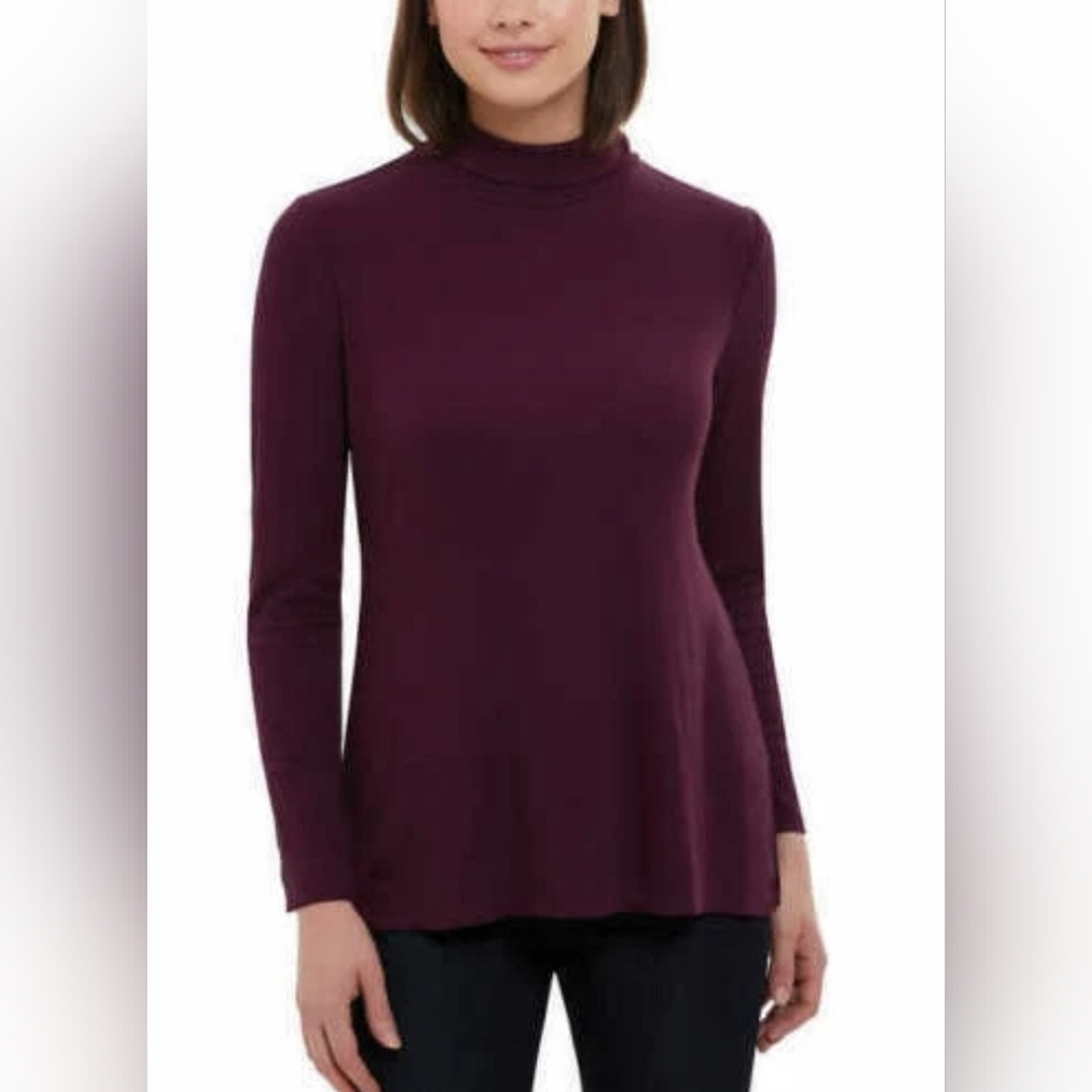 Jones New York Ladies' Turtleneck long Sleeve (PORT,LARGE) NWT